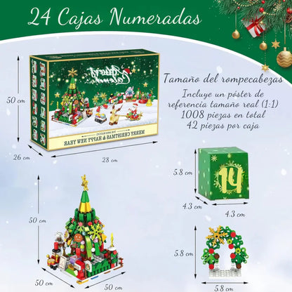 Calendario de adviento navideño